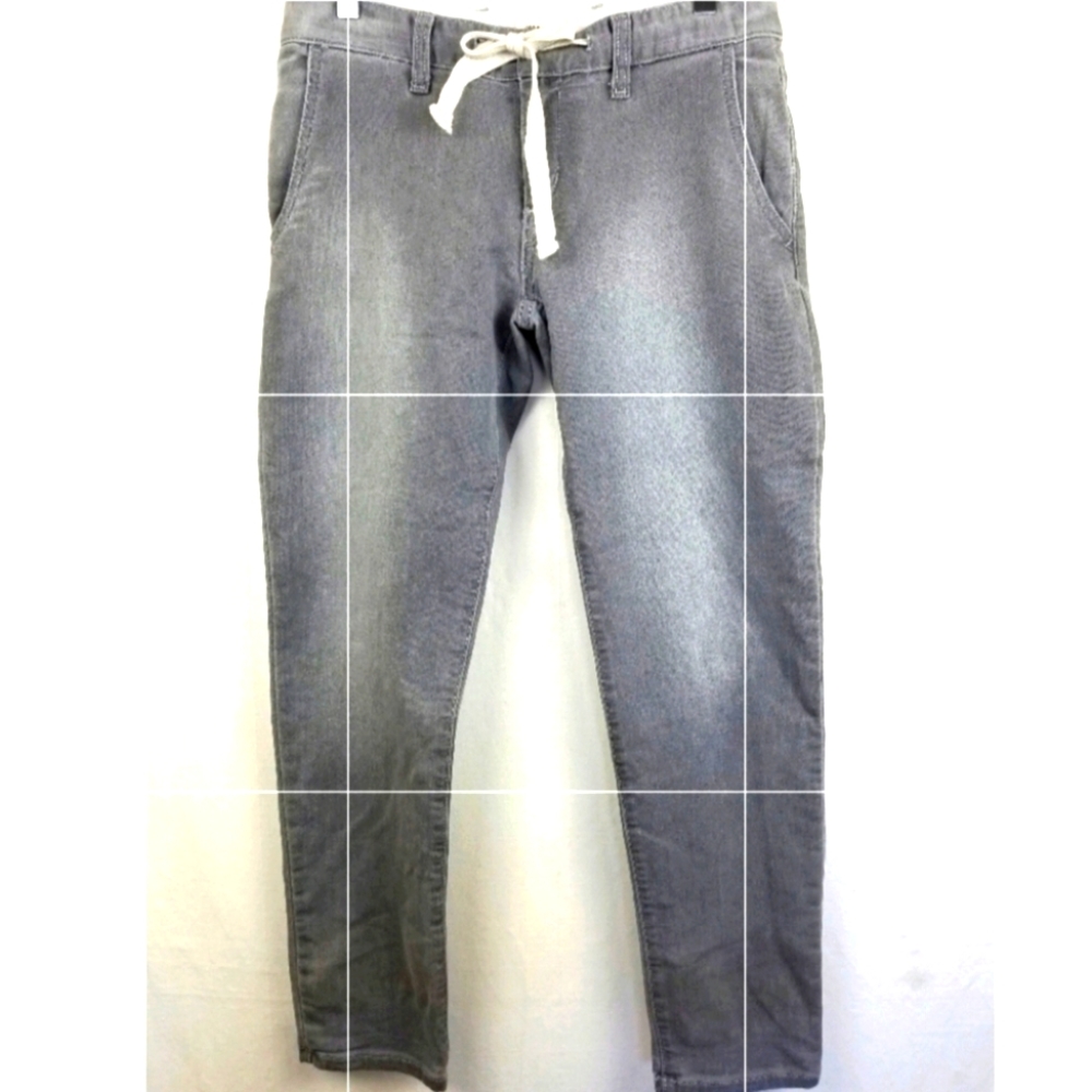 L'Agence Gray Drawstring Waist Stretch Denim Jogger Ankle Jeans Size XS